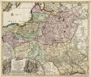 1700 C. Danckerts "Regni Poloniae et  Lithuaniæ ..." 1